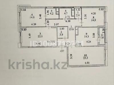 4-комнатная квартира · 122.2 м² · 4/12 этаж, Сыганак 28 за 80 млн 〒 в Астане, Нура р-н