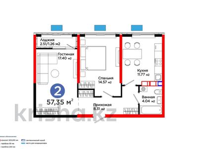2-комнатная квартира · 58 м² · 3 этаж, ​Туркия за ~ 26.2 млн 〒 в Шымкенте
