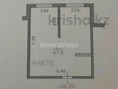 1-бөлмелі пәтер · 47.55 м² · 4/9 қабат, мкр Шугыла, Мкрн Шугыла 340/5, бағасы: 26.3 млн ₸ в Алматы, Наурызбайский р-н