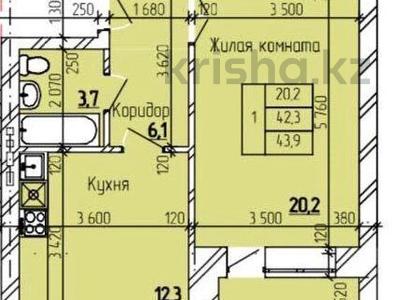 1-бөлмелі пәтер, 43.9 м², 2/5 қабат, Дорожная 3, бағасы: ~ 12.3 млн 〒 в 