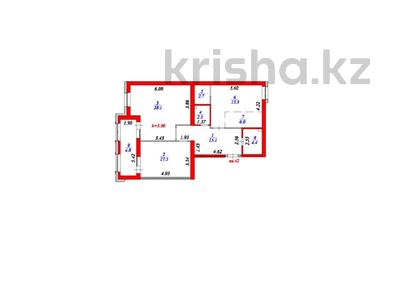 3-комнатная квартира · 97 м² · 3/8 этаж, улица А.Бокейхан 29 за 67.8 млн ₸ в Астане, Есильский р-н