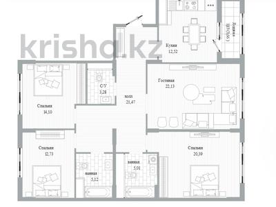 4-бөлмелі пәтер · 119 м² · 18/20 қабат, Туран 39 — БЕЗ КОМИССИИ / СКВОЗНОЙ ПОДЪЕЗД / ТРИ ЛИФТА, бағасы: ~ 84 млн ₸ в Астане, Нура р-н