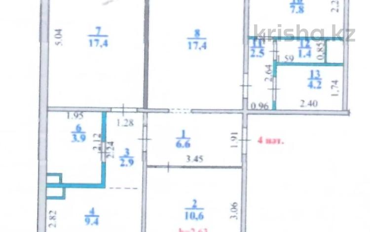 4-комнатная квартира · 91.8 м² · 3/9 этаж, 4 21 — Находится возле Трнавы за 47 млн ₸ в Аксае — фото 2