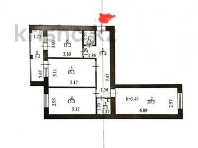 3-комнатная квартира, 84.1 м², 1/12 этаж, Бухар жырау 13 — 809 за 30.5 млн 〒 в Астане, Есильский р-н