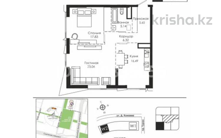 2-бөлмелі пәтер · 74.49 м² · 9/22 қабат, Туран 35, бағасы: 82 млн ₸ в Астане — фото 2