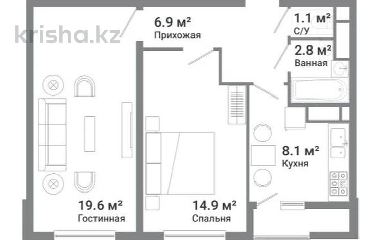 2-комнатная квартира, 56 м², 1/9 этаж, мкр Думан-2 за 22.5 млн 〒 в Алматы, Медеуский р-н — фото 2