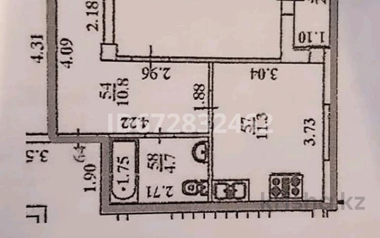 1-комнатная квартира, 47.7 м², 6/12 этаж помесячно, Рыскулбекова — КазГАСА за 250 000 〒 в Алматы, Бостандыкский р-н — фото 2