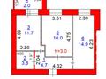 2-бөлмелі пәтер · 55 м² · 3/7 қабат, Микрорайон Береке 77, бағасы: 31 млн ₸ в Костанае — фото 3