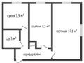 2-бөлмелі пәтер, 41.4 м², 1/5 қабат, Парковая 84, бағасы: 7 млн 〒 в Рудном — фото 11