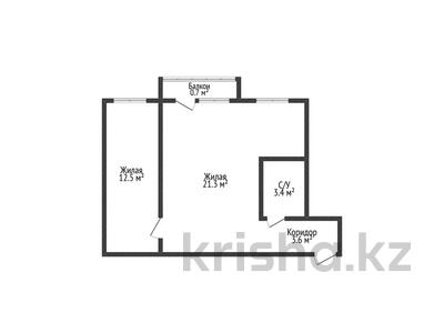 2-комнатная квартира · 44.7 м² · 3/5 этаж, тауелсыздык 115 за 18.5 млн 〒 в Костанае