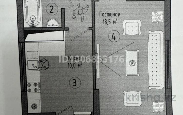 1-бөлмелі пәтер · 41 м² · 4/12 қабат, Культегин участок №16, бағасы: 27 млн ₸ в Астане, Нура р-н — фото 2