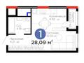 1-комнатная квартира · 30 м² · 7/18 этаж, Е 908 23 — Улы дала за 18.5 млн ₸ в Астане, Нура р-н