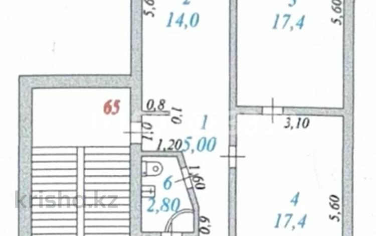 3-бөлмелі пәтер · 61.7 м² · 3/5 қабат, Луговая 11, бағасы: 19 млн ₸ в Атырау, мкр Авангард-4 — фото 2