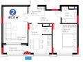 2-бөлмелі пәтер · 61.11 м² · 4/9 қабат, Сагадат Нурмагамбетов 17, бағасы: 44 млн ₸ в Астане — фото 5