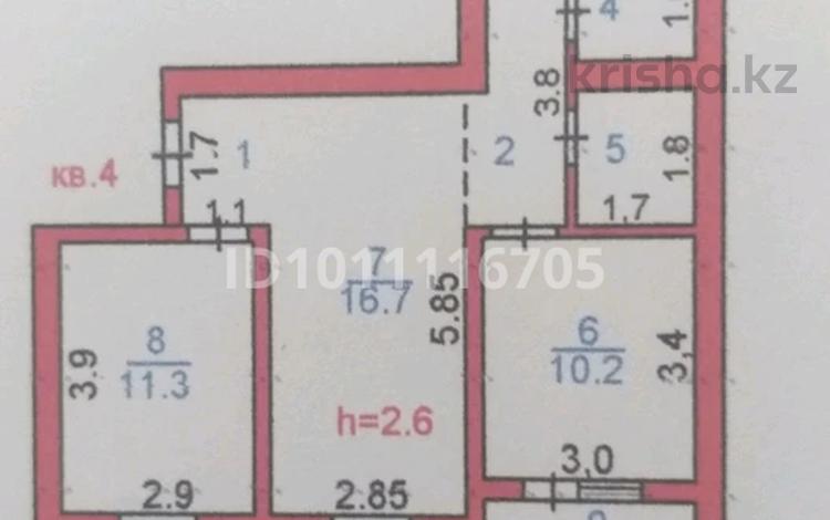3-комнатная квартира · 64 м² · 1/5 этаж, Түркістан қаласы, Отырар шағын ауданы 34 — Отырар мөлтек ауданы ( Шнос ) дом 34 за 18 млн 〒 в Туркестане — фото 5