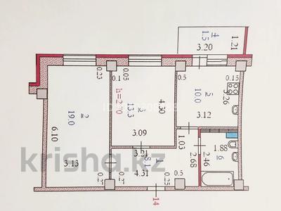 2-комнатная квартира · 56.3 м² · 3/10 этаж, Есет-Батыра 106 а за 23.5 млн 〒 в Актобе