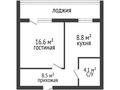 1-комнатная квартира, 42 м², 10/14 этаж, Быковского 3А за 21 млн 〒 в Костанае — фото 11