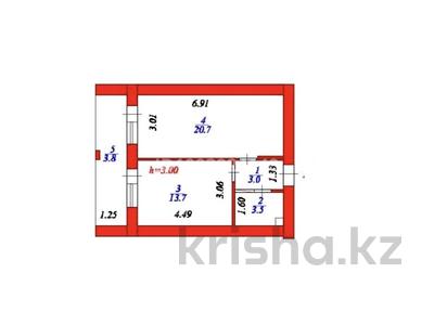1-бөлмелі пәтер · 44.7 м² · 9/10 қабат, Алихан Бокейхан — Пересечение ул.Орынбор, бағасы: 25.5 млн 〒 в Астане, Есильский р-н