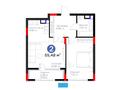 2-бөлмелі пәтер · 57.76 м² · 3/21 қабат, Динмухамед Конаев 3, бағасы: ~ 65 млн ₸ в Астане, Есильский р-н — фото 3