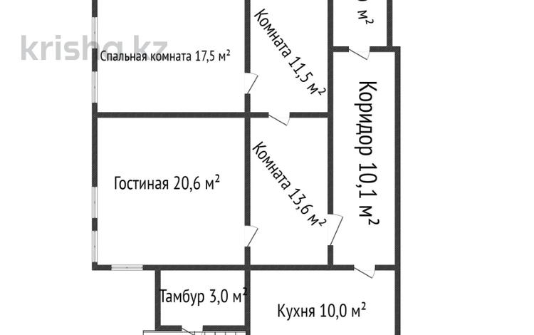 Үйдің бір бөлігі · 4 бөлме · 90.4 м² · 3 сот., Р-н Вест, бағасы: 20.5 млн 〒 в Костанае — фото 2