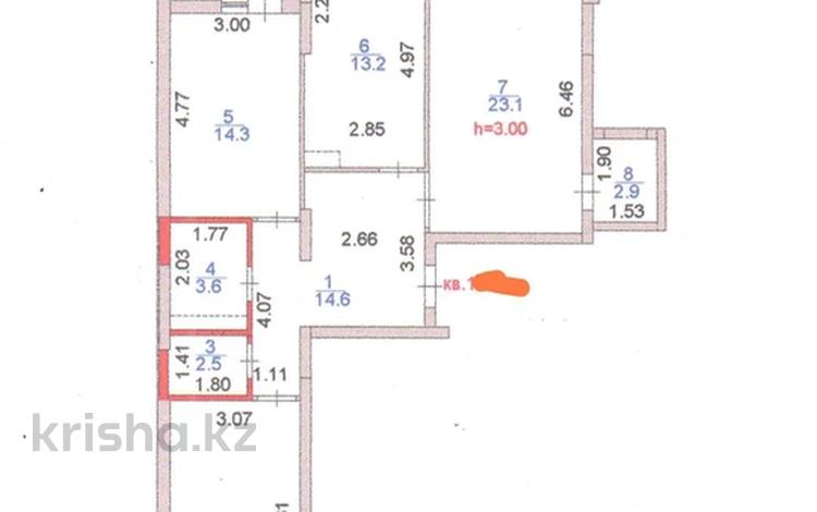 3-бөлмелі пәтер · 94 м² · 7/9 қабат, Ильяс Омарова 25, бағасы: 46 млн ₸ в Астане, Нура р-н — фото 14
