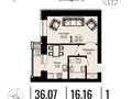 1-комнатная квартира, 36.07 м², 6/9 этаж, Сокпакбаева 1 — Сарыарка за 15.8 млн 〒 в Астане, Сарыарка р-н — фото 4