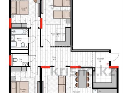 4-комнатная квартира · 119 м² · 2/9 этаж, Е-321 2 — Мангилик Ел - Е 321 за 82 млн ₸ в Астане, Есильский р-н