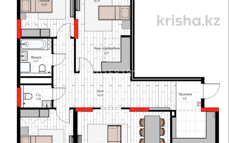 4-комнатная квартира · 119 м² · 2/9 этаж, Е-321 2 — Мангилик Ел - Е 321 за 82 млн ₸ в Астане, Есильский р-н — фото 2