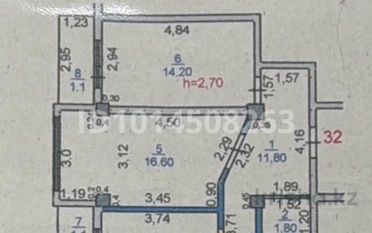2-бөлмелі пәтер · 60 м² · 1/5 қабат, Улы Дала ш/а. 1020, бағасы: 17.5 млн ₸ в Таразе, мкр Улы Дала — фото 2
