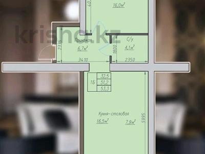 2-бөлмелі пәтер, 53.3 м², 5/10 қабат, Ауельбекова 120Б — ЖК Чикаго, бағасы: 18.5 млн 〒 в Кокшетау