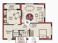 2-бөлмелі пәтер · 64.06 м² · 11/18 қабат, Улица Кокжал Барака 26, бағасы: ~ 31.7 млн ₸ в Усть-Каменогорске