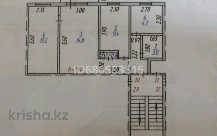 3-комнатная квартира, 56.6 м², 4/4 этаж, Чокана Валиханова — Чокана Валиханова - Абая за 15 млн 〒 в Темиртау — фото 2