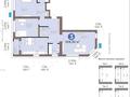 3-комнатная квартира · 109.35 м² · 10/12 этаж, Е-899 5/1 — Вид на аллею Waterline за 85 млн ₸ в Астане, Нура р-н — фото 3