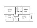 3-бөлмелі пәтер · 57.5 м² · 3/6 қабат, ул. Уральский переулок, бағасы: 31.7 млн ₸ в Костанае — фото 9