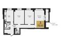 3-комнатная квартира · 79.93 м², Улица Чингиз Айтматов, 63 за ~ 34.8 млн ₸ в Астане, Нура р-н — фото 3