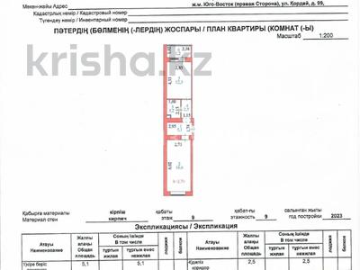 1-комнатная квартира · 40.9 м² · 9/10 этаж, Кордай 99 за 22 млн ₸ в Астане, Алматы р-н