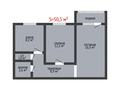 2-комнатная квартира · 50.5 м² · 3/5 этаж, Воинов-Интернационалистов 16 за 23.7 млн ₸ в Костанае — фото 2