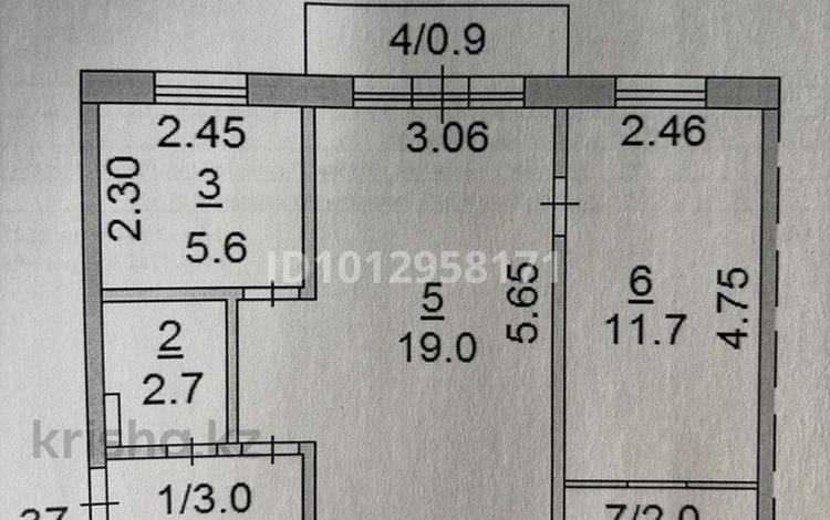 2-бөлмелі пәтер · 44.9 м² · 2/4 қабат, 1-й микрорайон, Абая 8, бағасы: 18.5 млн ₸ в Костанае — фото 2