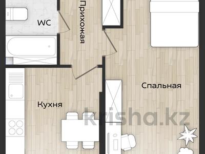 1-бөлмелі пәтер · 37 м² · 1/4 қабат, Аубакирова 35/525, бағасы: 15.3 млн ₸ в 