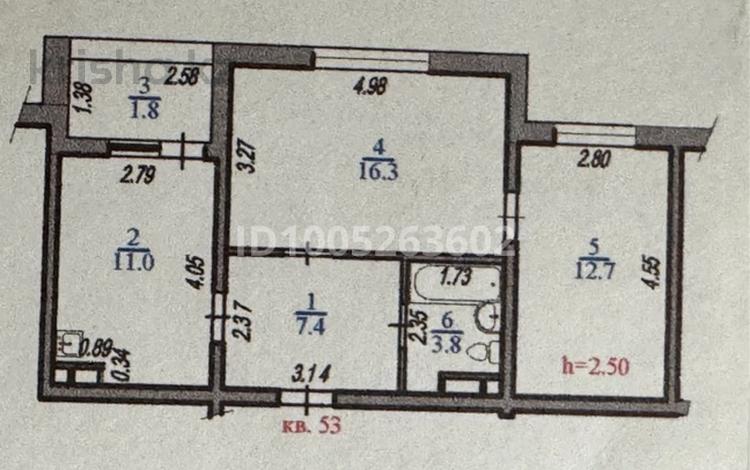 2-бөлмелі пәтер · 53 м² · 6/6 қабат, мкр Мадениет, Мәдениет ш/а. 834/31, бағасы: 25 млн ₸ в Алматы, Алатауский р-н — фото 14