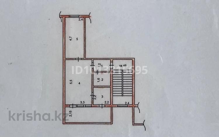 2-бөлмелі пәтер · 52 м² · 4/4 қабат, Бауржан Момышулы 13 — Пересечение улиц Б.Момышулы и Республика, бағасы: 16 млн ₸ в Шымкенте, Туран р-н — фото 2