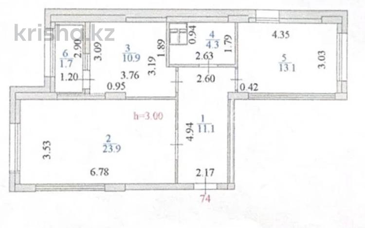 4-комнатная квартира, 113 м², 14/16 этаж, Улы Дала 4 за 55 млн 〒 в Астане, Есильский р-н — фото 2