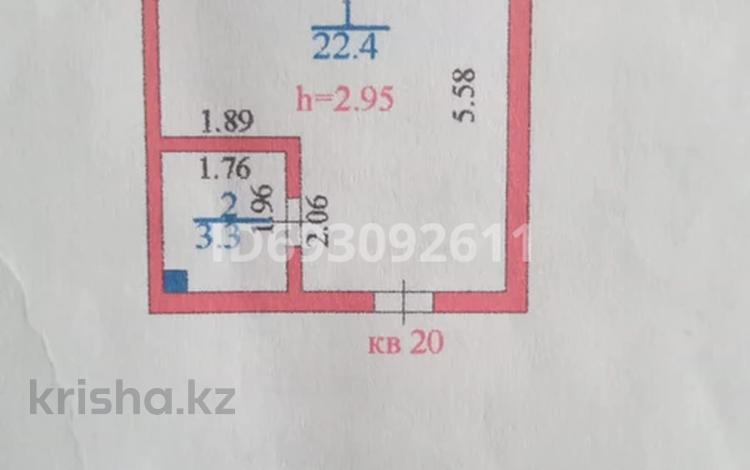 1-бөлмелі пәтер, 25.7 м², 2/4 қабат, Жетиген 23, бағасы: 7.5 млн 〒 в Астане, р-н Байконур — фото 2