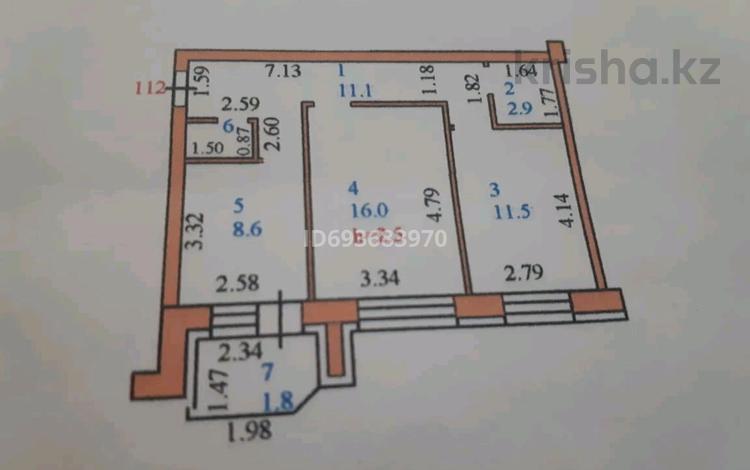 2-комнатная квартира, 53.2 м², 5/9 этаж, Жамбыла за 25.8 млн 〒 в Петропавловске — фото 2