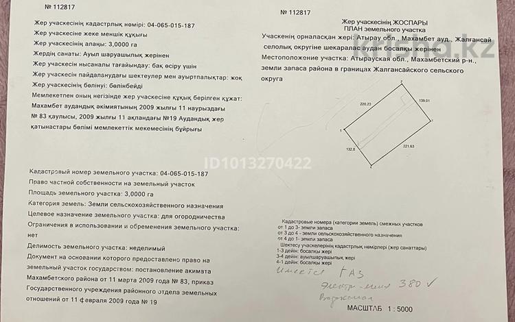 Жер телімі · 3 га, Махамбет, бағасы: 11.5 млн ₸ — фото 2