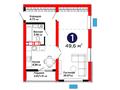 1-бөлмелі пәтер · 49.6 м², мкр Теректы, Райымбек 535/2, бағасы: ~ 37.4 млн ₸ в Алматы, Алатауский р-н — фото 3