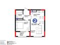 2-комнатная квартира · 51.47 м² · 15/21 этаж, Бухар жырау 20 за 46.5 млн ₸ в Астане, Нура р-н