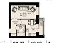 1-комнатная квартира, 36.07 м², 9/9 этаж, Жангельдина — Сарыарка за 17 млн 〒 в Астане, Сарыарка р-н