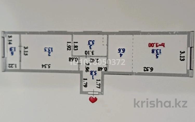 2-комнатная квартира · 50.4 м² · 3/19 этаж, Жошы хан 12 за 45.5 млн ₸ в Астане — фото 2