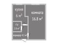 1-бөлмелі пәтер · 30 м² · 1/5 қабат, Урицкого 23, бағасы: 11.5 млн ₸ в Костанае — фото 3